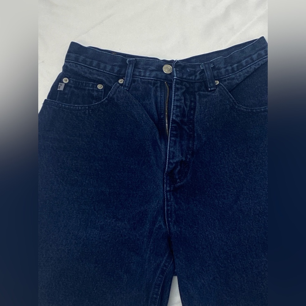 Route 66 Navy Blue Jean Shorts Women's Size 5/6 High Waisted Relaxed Fit - Picture 4 of 8